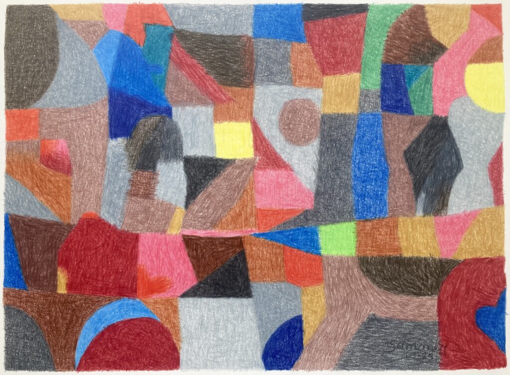 crayon de couleur - 28 X 38 cm - mars 2025