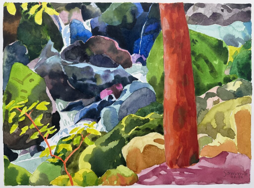 Aquarelle - 28 X 38 cm - juillet 2026